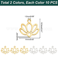 20 шт. 2-х цветные подвески из нержавеющей стали 304 STAS-DR0001-06