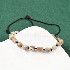 Браслеты из плетеных бусин из натурального камня Шоушань для мужчин и женщин BJEW-D360-01D