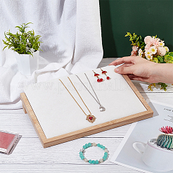 Деревянные подносы дисплея организатора ожерелья наклонной задней части NDIS-WH0006-17