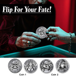 2 шт. 201 памятные монеты из нержавеющей стали&nbsp;AJEW-UN0003-01B