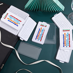 Прямоугольные пластиковые коробки для хранения драгоценных камней с 100 отверстием FIND-WH0420-27A