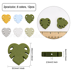 12 шт. 6 цвета пищевые экологически чистые силиконовые бусины SIL-CA0002-54