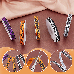 5 рулон 5 стиля полиэстеровая лента с принтом в виде корсажа на тему Хэллоуина OCOR-PH0004-42