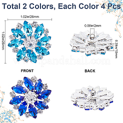 8 шт. 2-х цветные латунные пуговицы с тремя отверстиями на ножке BUTT-GF0003-57B