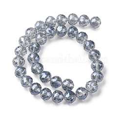 Прозрачные стеклянные бусины гальваническим пряди&nbsp;EGLA-N002-34D-F03