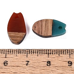 Colgantes de resina transparente y opaca y madera de nogal&nbsp;RESI-N053-28