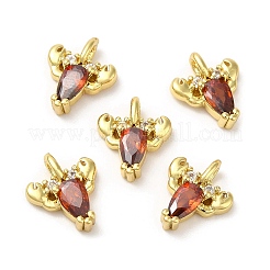 Ottone micro spianare pendenti zirconi&nbsp;KK-M346-18G
