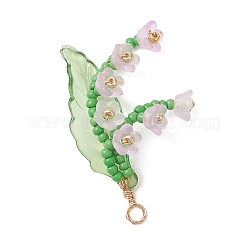 Стеклянные подвески с медной проволокой&nbsp;PALLOY-MZ01200