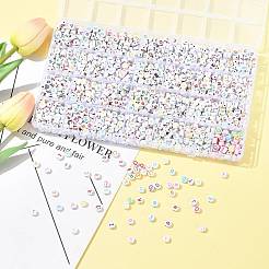 1680 шт. 28 стиля акриловые бусины с горизонтальными отверстиями SACR-FS0001-44