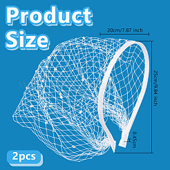 Полиэстер стразы резинки для волос с когтями PHAR-WH0020-06B