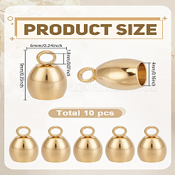 10 шт. наконечники для шнура из нержавеющей стали 201&nbsp;STAS-LP0005-28B-G