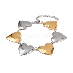 Браслеты из нержавеющей стали 304 с подвесками и звеньями BJEW-C111-03GP