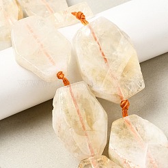 Природный цитрин бисер нитей&nbsp;G-E401-H04