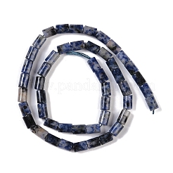 Fili di perle di diaspro macchia blu naturale&nbsp;G-C128-A27-01