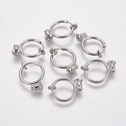 Латунные серьги с клипсами KK-WH0033-18P