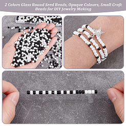 200 г 2 цвета 6/0 стеклянные круглые бусины&nbsp;SEED-PH0002-11B