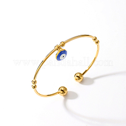 Браслеты-манжеты из нержавеющей стали 201 пробы с покрытием из настоящего 18-каратного золота BM4462-2