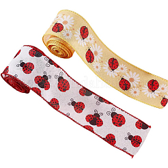 2 Rolle Polyesterband mit 2 Mustern und Insektenmotiven&nbsp;OCOR-GF0002-58B
