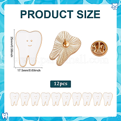 12 шт. зубчатый сплав эмалированные булавки для лацканов для одежды рюкзака&nbsp;JEWB-FG0001-60