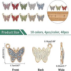 Подвески из сплава 40шт 10 цветов&nbsp;FIND-FH0003-79