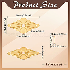 12 шт. ромбовидные латунные плоские шайбы KK-PH0013-57G