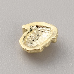クリスマステーマの合金カボション  ネイルアートの装飾の付属品  ライトゴールド  サンタクロース模様  7x6x2mm&nbsp;DIY-WH0430-074P-LG