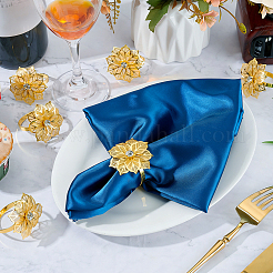 60 x Serviettenringe aus Eisen mit Blumenmuster&nbsp;AJEW-WA0001-69