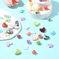 120шт 3 стиля наборы акриловых бусин с имитацией драгоценных камней OACR-FS0001-84