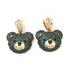 Латунные микро проложить кубического циркония подвески KK-H441-01B-G