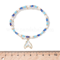 Armbänder mit Anhängern aus Ozeanlegierung&nbsp;BJEW-MZ00338-03