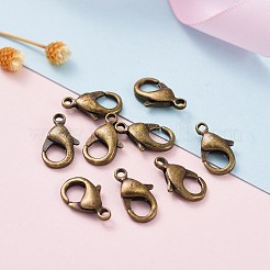アンティークブロンズ真鍮カニカン  オウムトリガークラスプ  ニッケルフリー  15x8x3mm  穴：2mm&nbsp;X-KK-903-AB-NF
