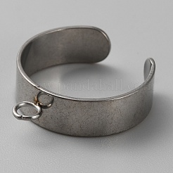 304 acciaio inossidabile semplice fascia aperta anello polsino risultati&nbsp;STAS-WH0048-02A-P