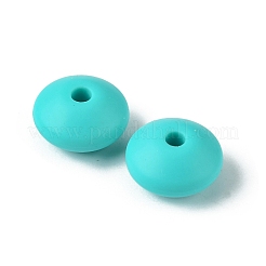 Perles focales en silicone de qualité alimentaire rondelle&nbsp;SIL-F003-07E