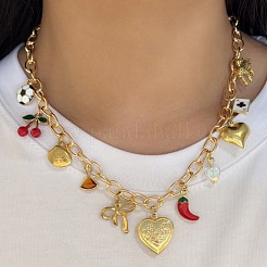 Эмалевые подвески в виде сердца FS-WG54D76-01