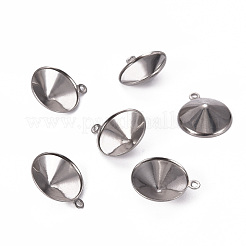 Pendentif en acier inoxydable 201 anti-ternissement avec monture en strass&nbsp;X-STAS-Q239-017A