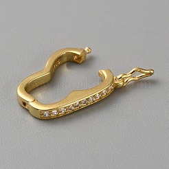 925 серебряная застежка-замочек «Твистер» с микропаве и кубическим цирконием. STER-WH0002-07G