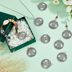 40 шт. подвески из полого сплава в тибетском стиле&nbsp;TIBEP-FH0001-29AS