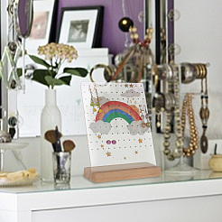 Прозрачные акриловые стойки для серег&nbsp;EDIS-WH0035-13