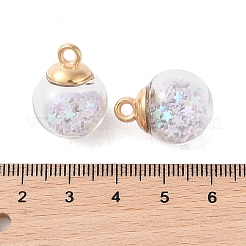 Стеклянные круглые подвески&nbsp;GLAA-P063-01G-05