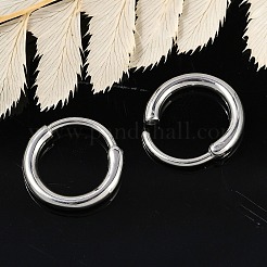 316サージカルステンレスフープピアス  フープノーズリング  プラチナ  13x2mm  内径：8.12mm  ピン：1.11mm（18ゲージ）&nbsp;EJEW-G416-42A-P