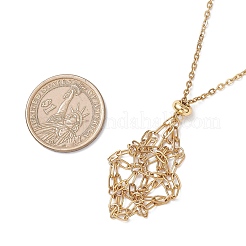 Изготовление ожерелий-мешочков из нержавеющей стали 304 для самородков драгоценных камней&nbsp;NJEW-JN05525-01