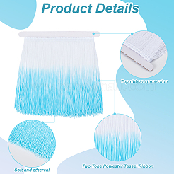 2 м двухцветная полиэстеровая лента с кисточками&nbsp;OCOR-FG0002-37B