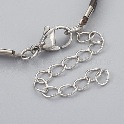 Коровьей кожаные браслеты шнура BJEW-JB04067