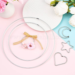 12 шт. 6 стиля железного кольца для самодельной плетеной сети/паутины с перьями&nbsp;IFIN-SP0001-50