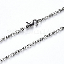 Ожерелье из не тускнеющей нержавеющей стали 304 с цепочкой&nbsp;NJEW-S420-007C-P