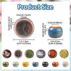 70шт 8 стиля фарфоровые бусины ручной работы&nbsp;PORC-YW0001-50