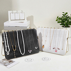 Présentoirs à bijoux en velours avec dos incliné en fer&nbsp;ODIS-WH0079-111
