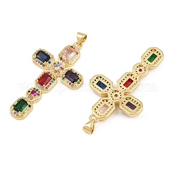 Pendentifs avec zircon cubiques à micro-pavés en laiton&nbsp;CU-CBADC6C-13G-08