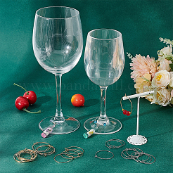 60 шт. двухцветная долговечная фурнитура для сережек-колец из латуни с покрытием KK-CN0003-12