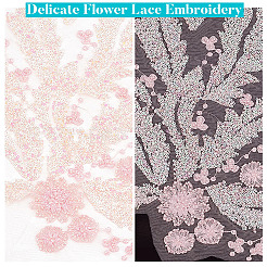 1 шт. полиэстер с вышитыми стеклянными украшениями&nbsp;DIY-PH0031-82B